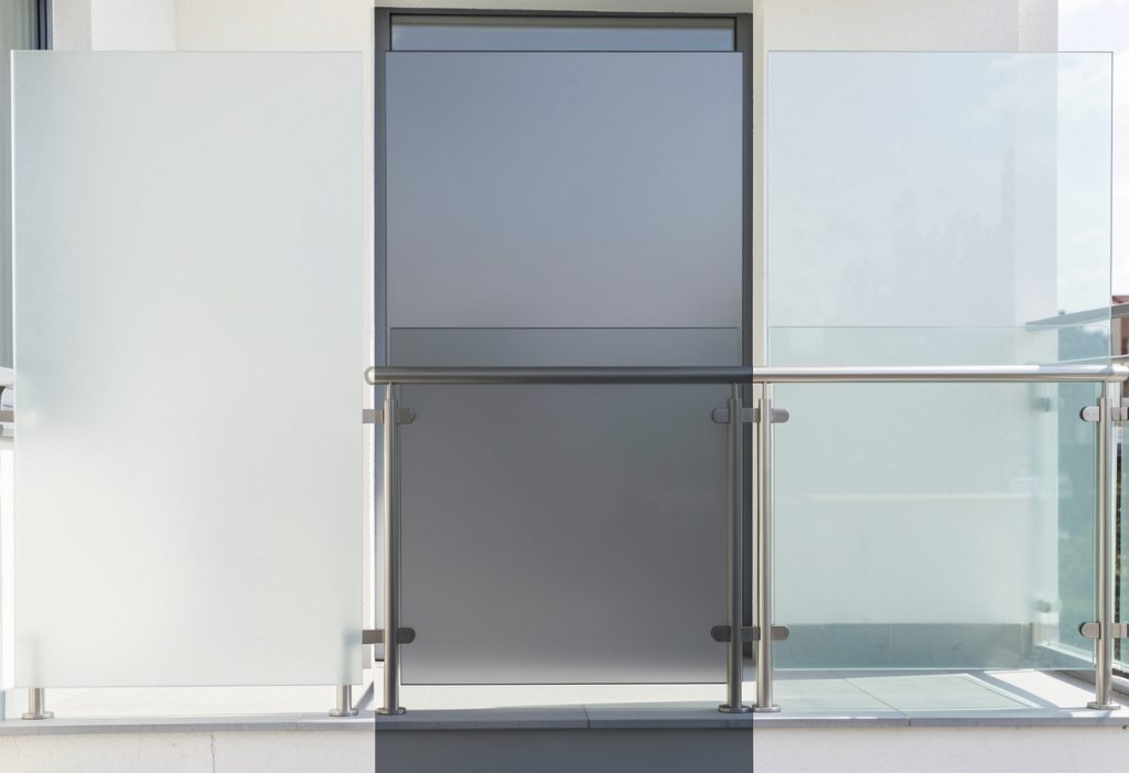 Frosted balustrade, Tinted & Low-Iron Glass